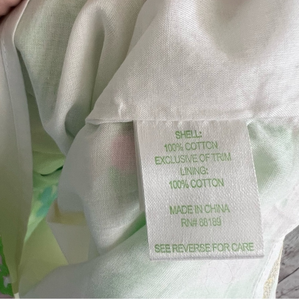 Lilly Pulitzer Green and White Patchwork Shift Dress 0 - Picture 5 of 7